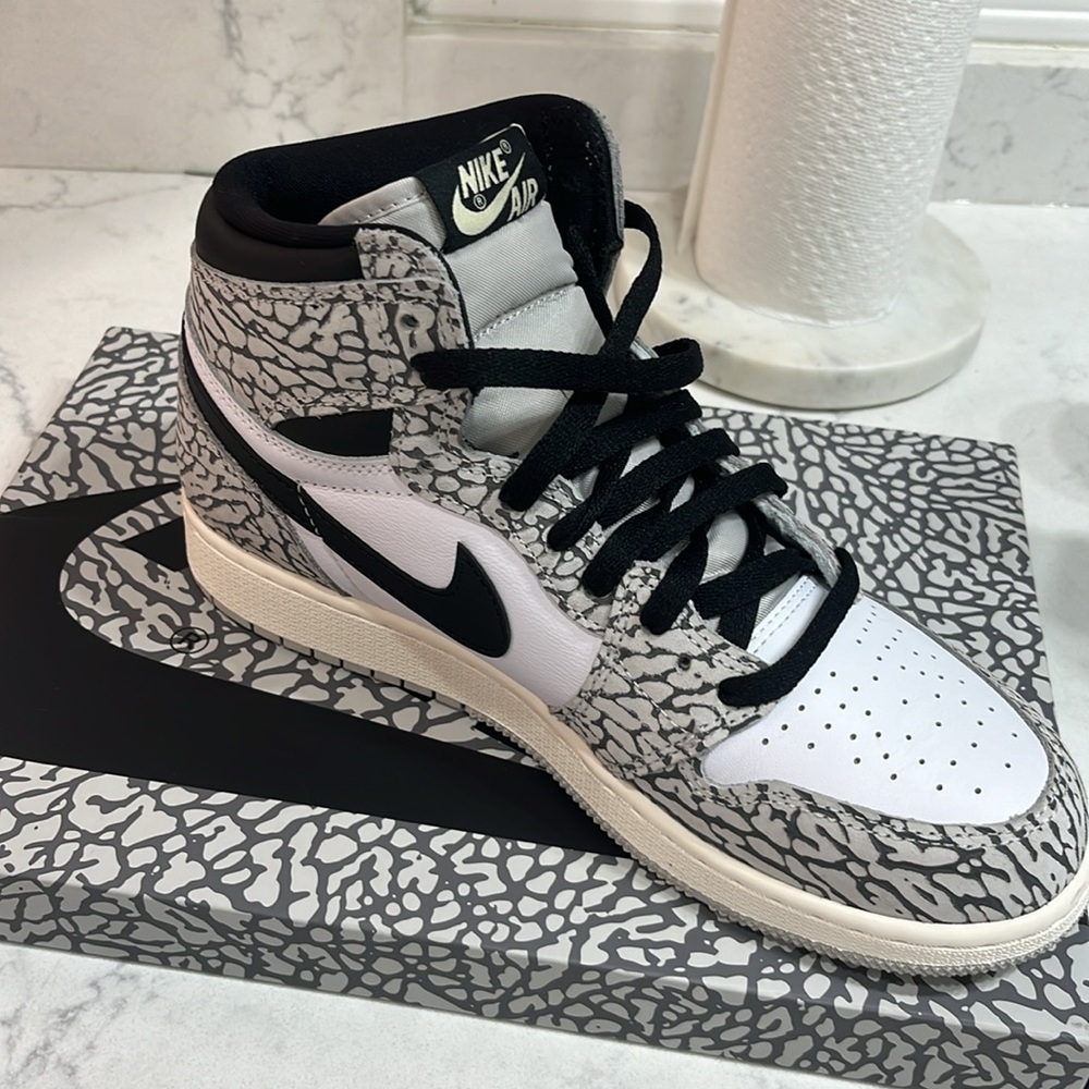 Nike Air Jordan 1 Retro High OG White Cement - Picture 7 of 7